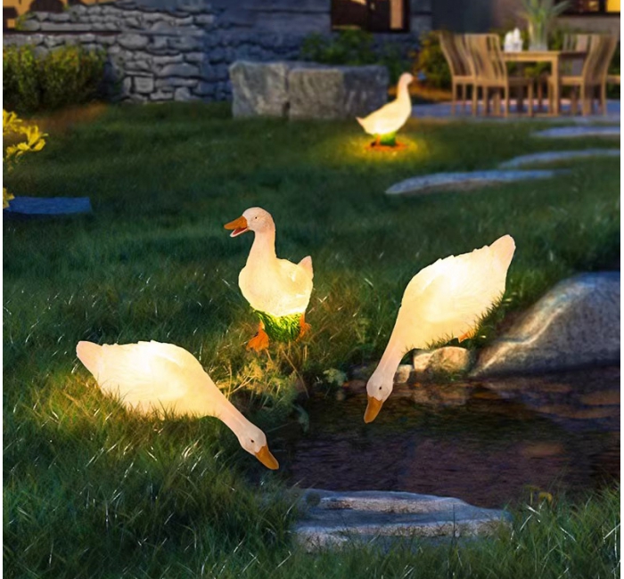 太阳能庭院灯花园草坪灯户外动物灯防水别墅鸭鸭灯室外发光景观灯
